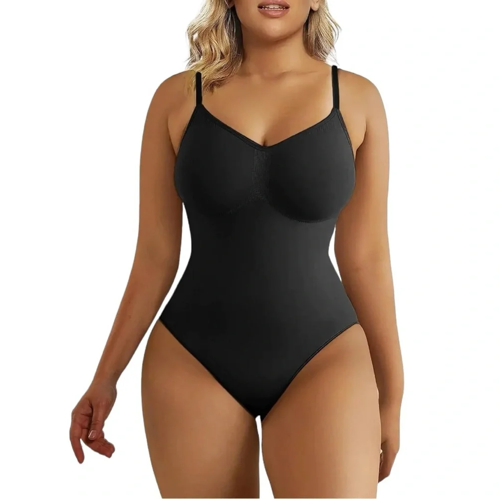 🌻NEW SHAPERX  Low Back Tummy Control Thong Seamless Sculpting Bodysuit S/M